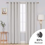 Deconovo Dotted Line Foil Printed Thermal Blackout Curtains 2 Panels Beige W52 view 3