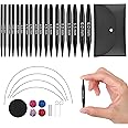 Guclud Interchangeable Circular Knitting Needle Set, 2-Inch Short Knitting Needles Sizes US 2.5, 3, 4, 5, 6, 7, 8, 9, 10 with