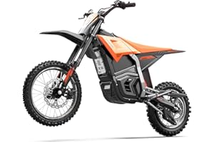 RiderX Electric Dirt Bike for Adults Teens, 3000W Brushless 220Nm Motor - 45° Slope, 38 MPH, 48V/23.5Ah Removable Battery, Dual Hydraulic Brakes & Full Suspension Electric Motorcycle for 13+, Orange