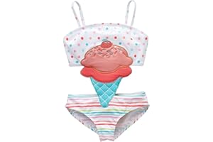Coralup Girls Sleeveless Printed One Piece Swimsuit Set Kids Cute Swimsuit Beach Bikini 18 M - 8 Years