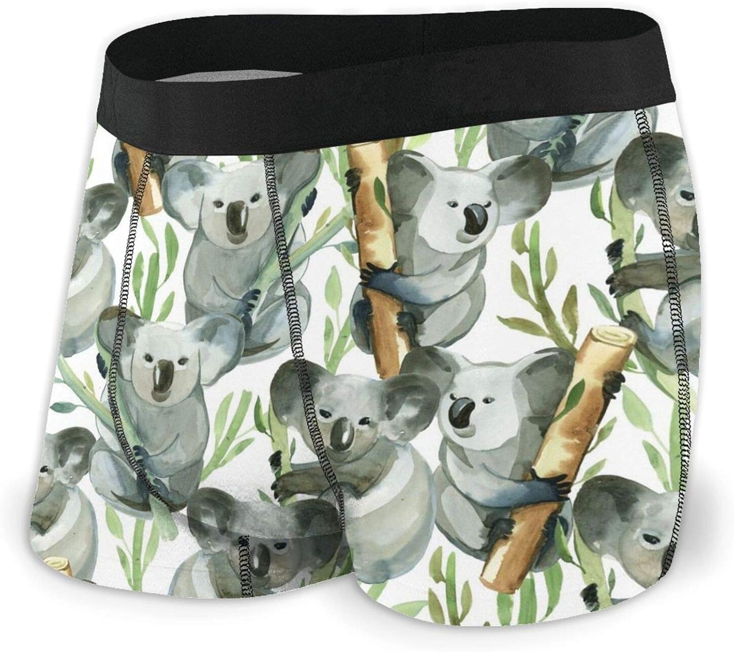 Watercolor Koala Bears Mens Underwear Breathable Boxer Brief Soft