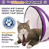 Ultimate Cat Tunnel - Innovative Collapsible Crinkle Crackle Chute Fun Run Toy! Fits ALL Cats! They'll LOVE it Guaranteed!