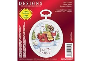 Janlynn 21-1058 Let it Snow 2-1/4 by 2-3/4-Inch Counted Cross Oval Stitch Kit, Mini