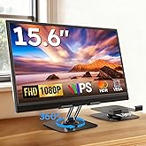 Dopesplay Portable Monitor, 15.6" FHD 1080P Portable Screen for Laptop with Adjustable Stand, USB-C HDMI Second External Monitor, Travel Screen Extender for Laptop Mac Phone PS4/5 Xbox Switch - Black