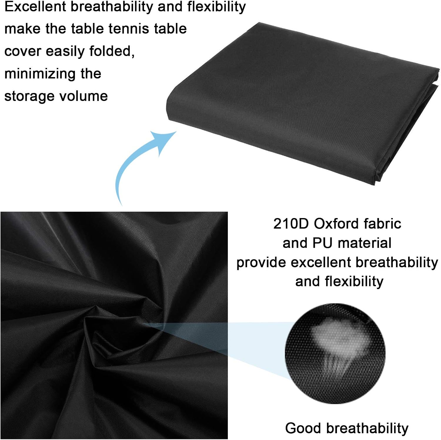 ORANDESIGNE Table Tennis Table Cloth Cover Ping Pong Table Waterproof Cover Protective Cover - Oxford Fabric Universal Fit 7 x 63 x 27 x 7.8 Inch with Zip : Sports & Outdoors