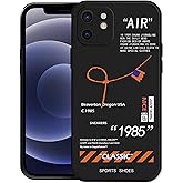 Cool Sports Style Compatible with iPhone 11 Case, Slim TPU Creative Black White Letters Design Phone Case with Camera Protection for Men Boys Girls 6.1 inch Black