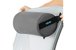 Vive Lumbar Roll Pillow for Lower Back Pain - Low Back Support Cushion for Office Chair, Car, Driving, Desk Computer - Ergonomic Portable Cervical Bolster for Thoracic Low Rest Posture Corrector