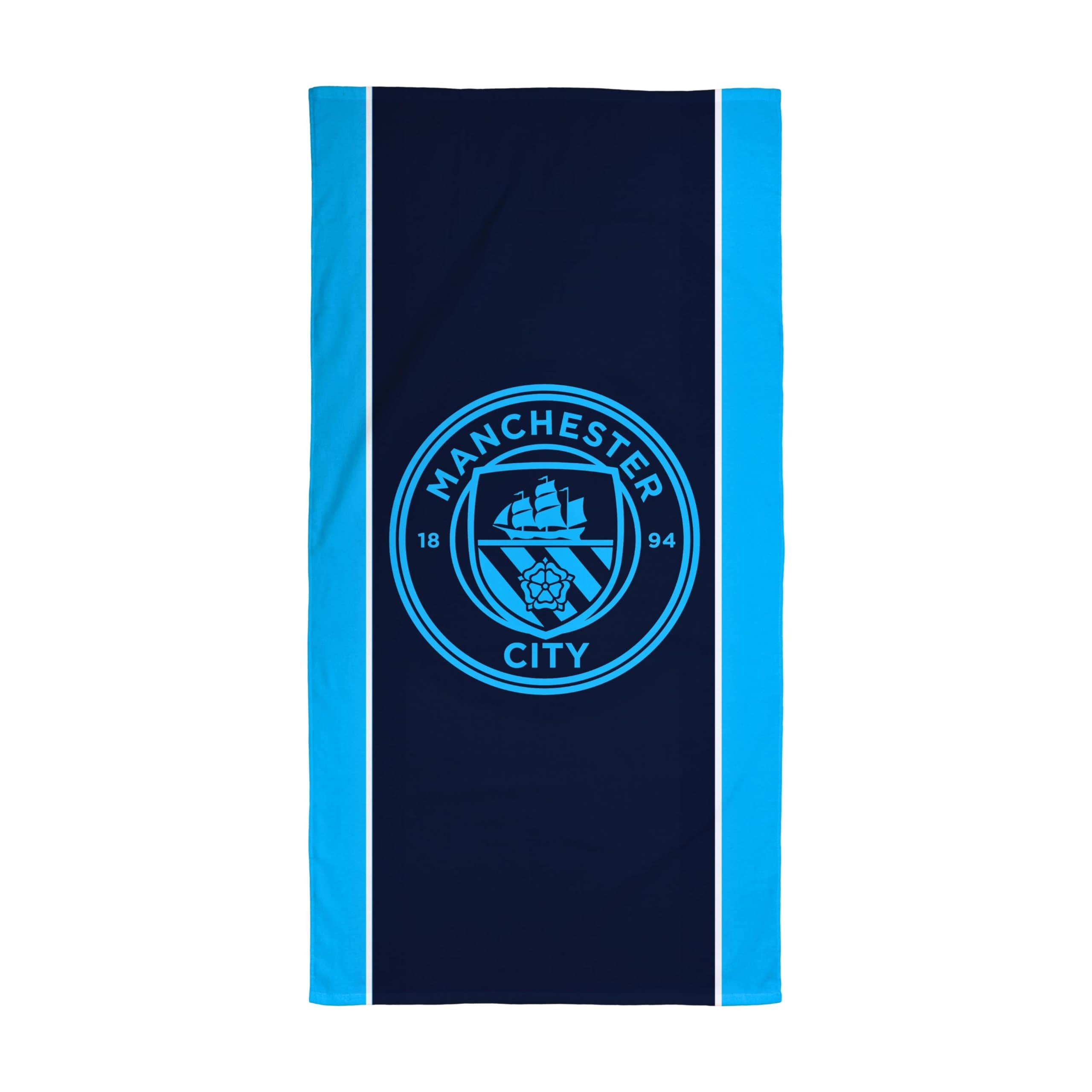 MANCHESTER CITY FC Towel | Super Soft Feel, Badge Football Club Design | Perfect The Home, Bath, Beach & Swimming Pool | One Size 75cm x 150cm | 100% Cotton