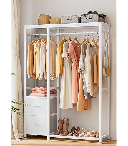 Laundry Cart LITTLE TREE Freestanding Closet Organizer, Heavy Duty
