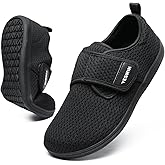 YESWIN Diabetic Walking Shoes for Women Wide Toe Box Non Slip Comfortable Breathable Zero Drop Barefoot Shoe with Adjustable Strap for Neuropathy, Edema, Swollen Feet, Elderly, Pregnancy