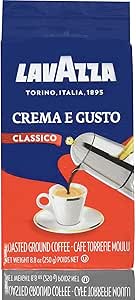 LavAzza Crema e Gusto Ground Coffee 8.80 oz (Pack of 8)