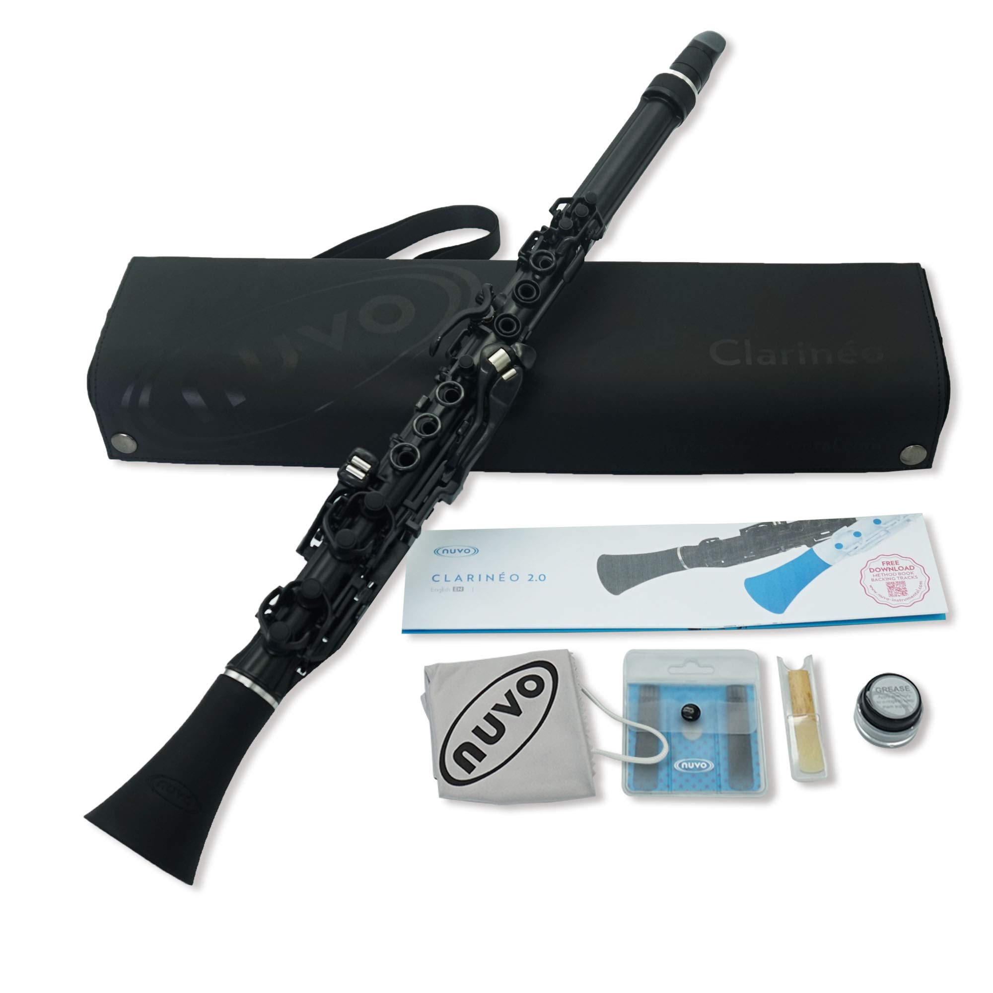 Nuvo N120CLBK Clarineo 2.0 black and silver, 7.3 cm*47.3 cm*11.2 cm