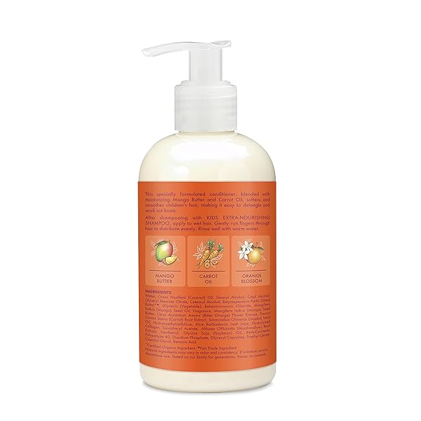 SHEAMOISTURE KIDS CONDITIONER FOR KIDS HAIR MANGO AND CARROT SULFATE FREE CONDITIONER 7.7 OZ
