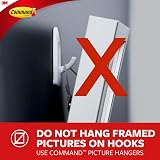 Command Large Brushed Nickel Metal Hook, Damage Free Hanging, 2.2kg Hold, view 6