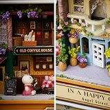 Cuteefun Miniature Doll House Kit Coffee Time with LED Lights view 5