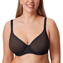 DELIMIRA Women's Cosnufy Sheer Mesh Bra Full
