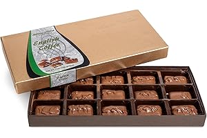 ANTHONY-THOMAS Anthony Thomas, Milk Chocolate English Toffee Gift Box, Rich Almond Butter Toffee (15 Count, Pack of 1)
