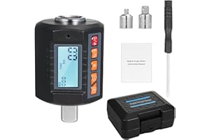 ENC-340 Digital Display Torque Meter Wrench Torque Tester 1/2'' Drive & Includes Adapters for 3/8'' and 1/4'' with Sound Ligh