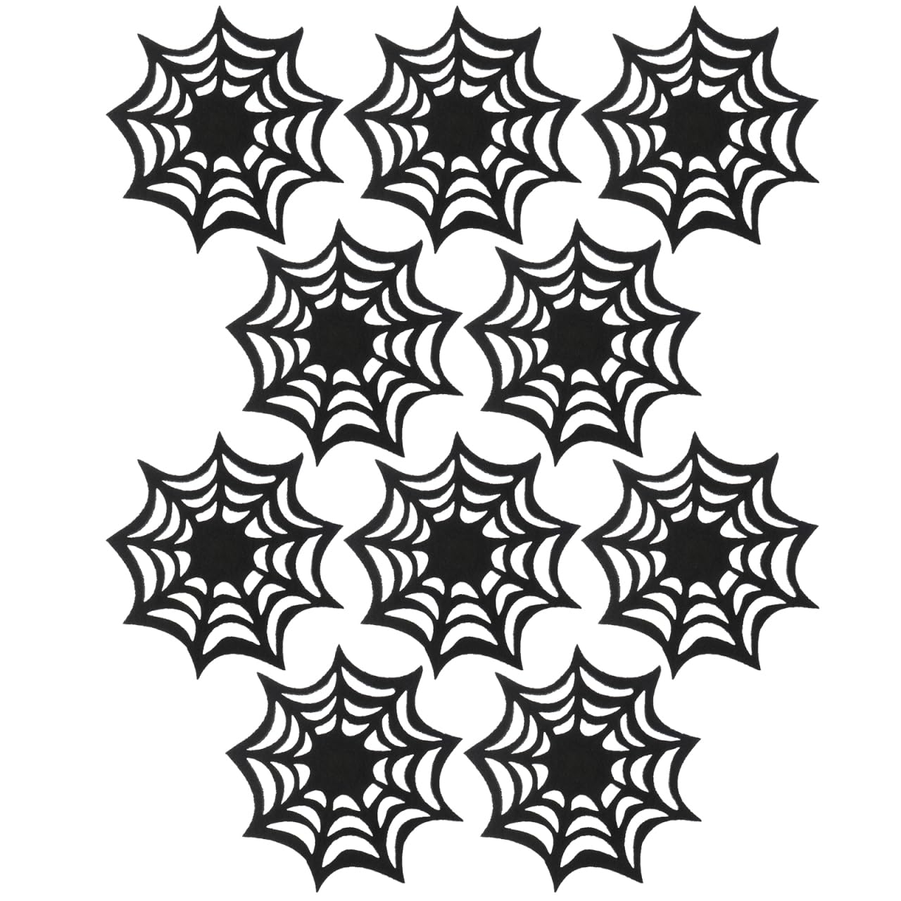 Ciieeo Halloween Web Coasters 10Pcs Set Non-Woven Spider Web Cup Coasters 4.3 Inch Decorative Table Placemats for Party and Home Use