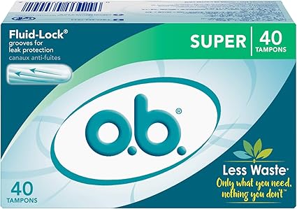 Amazon Com O B Applicator Free Digital Tampons Super 40 Count Health Personal Care