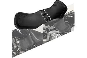 HCmotorku Motorcycle Leather Side Saddle Heat Shield Deflector Universal Fits for Harley Touring Sportster Dyna Softail Yamaha Honda Suzuki (Black)
