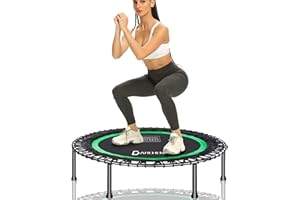 DARCHEN 450 lbs Mini Trampoline for Adults, Indoor Small Rebounder Exercise Trampoline for Workout Fitness for Quiet and Safely Cushioned Bounce, [40 Inch]