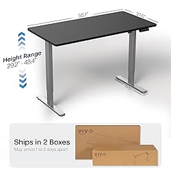 VIVO Electric 55 x 28 in Standing Desk, Memory