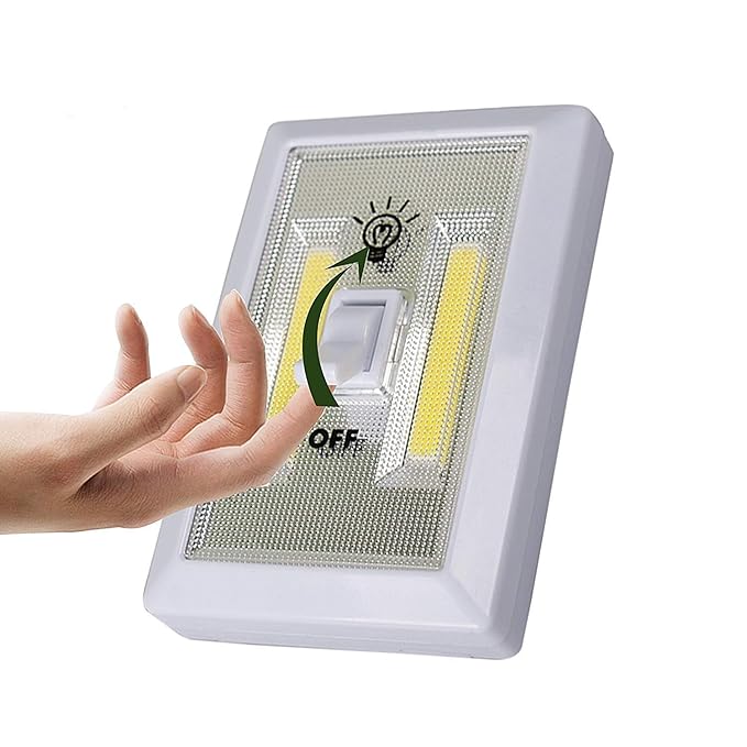 Tatero Battery Operated LED Night Lights, COB LED Cordless Light Switch, Under Cabinet, Shelf, Closet, Nightlight & Kitchen RV & Boat