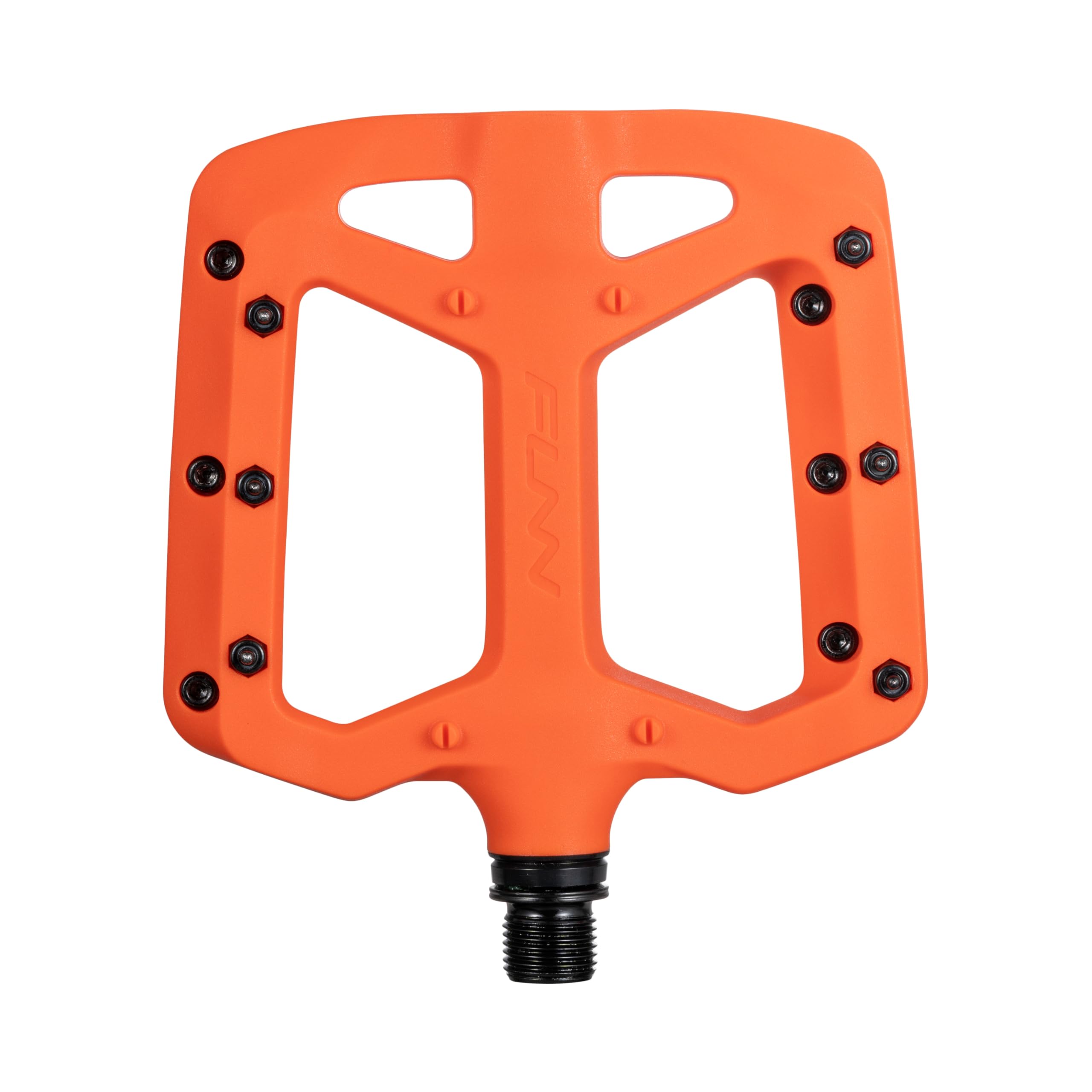 Funn Taipan Glass Fiber Reinforced Thermoplastic Bike Pedals with 9/16-inch CrMo Axles and Shin-Friendly Pins for MTB/BMX/Urban/Gravel Riding (Orange)