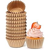 LotFancy 500Pcs Mini Cupcake Liners, Natural Muffin Liners Baking Cups, Greaseproof Paper Cupcake Wrappers, No Smell, Unbleac