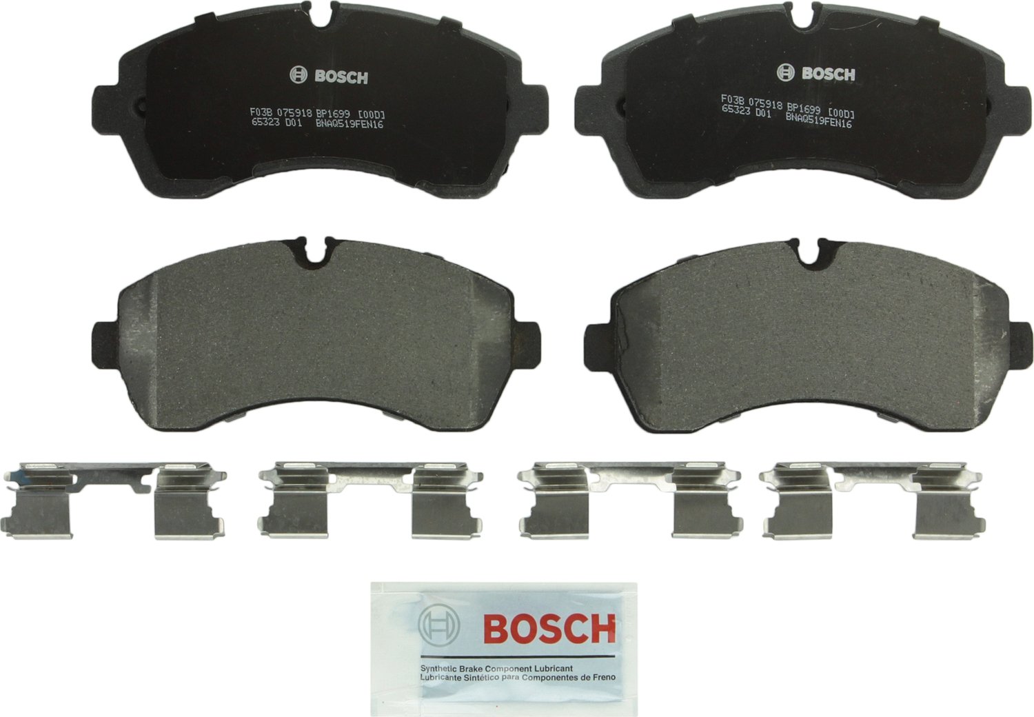 Bosch BP1668 QuietCast – Set Pastiglie Freno Anteriori Semi-metalliche Premium Con Hardware - 2