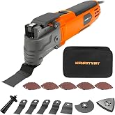 ENERTWIST 4.2 Amp Oscillating Multitool Kit with 33 PCS Accessories | 5&deg; Oscillation Angle, 6 Variable Speed, Auxiliary Handle, Carrying Bag, Quick Change Accessory Powerful Oscillating Saw