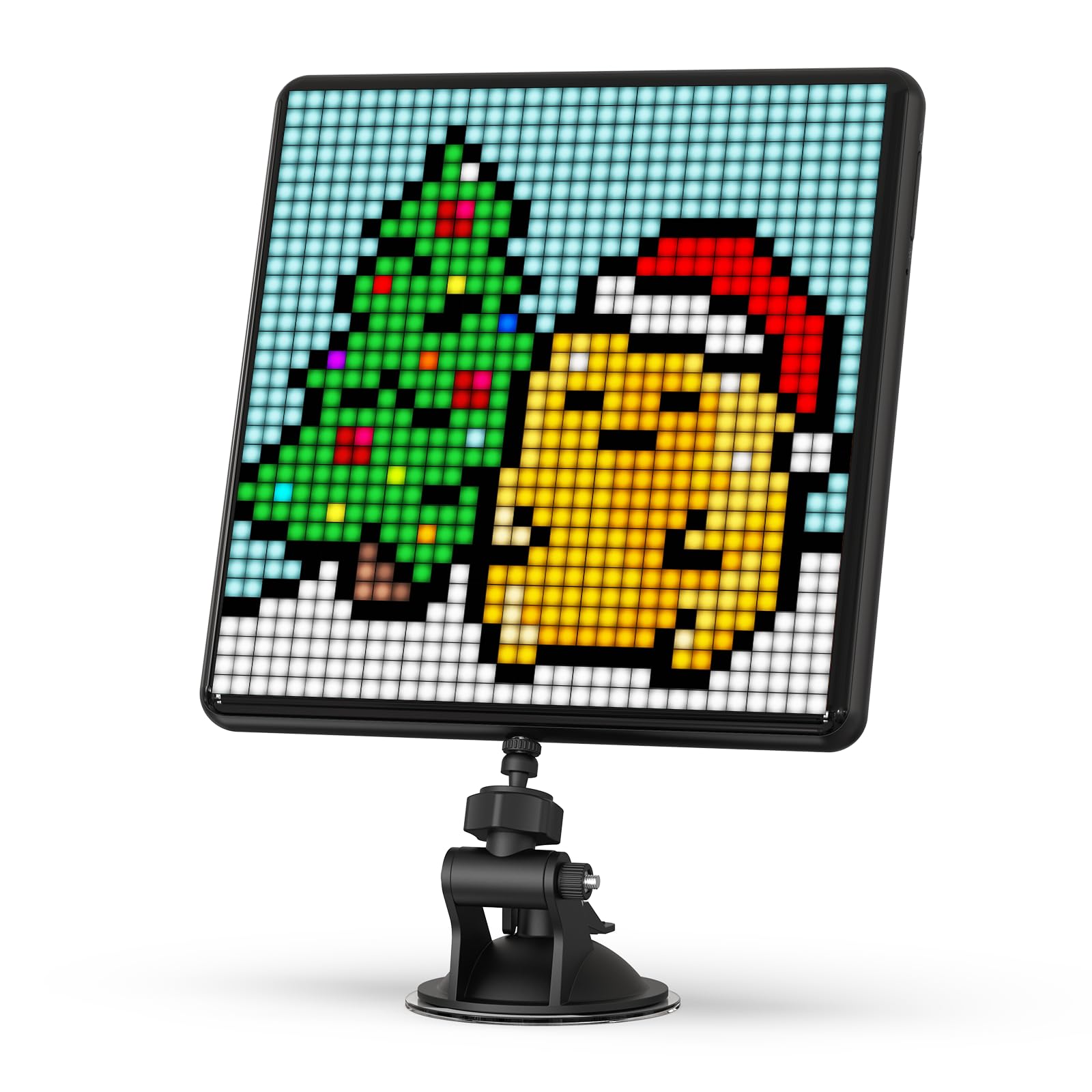Divoom Pixoo-Max Multi-Use Digital Photo Frame 12.6x12.6 inch Programmable LED Display Pixel Art for Game Room Decoration Window Bluetooth Black