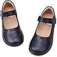Stelle Girls School Uniform Shoes Mary Jane Flats Oxfords Black Dress Shoes (Little/Big Kids)