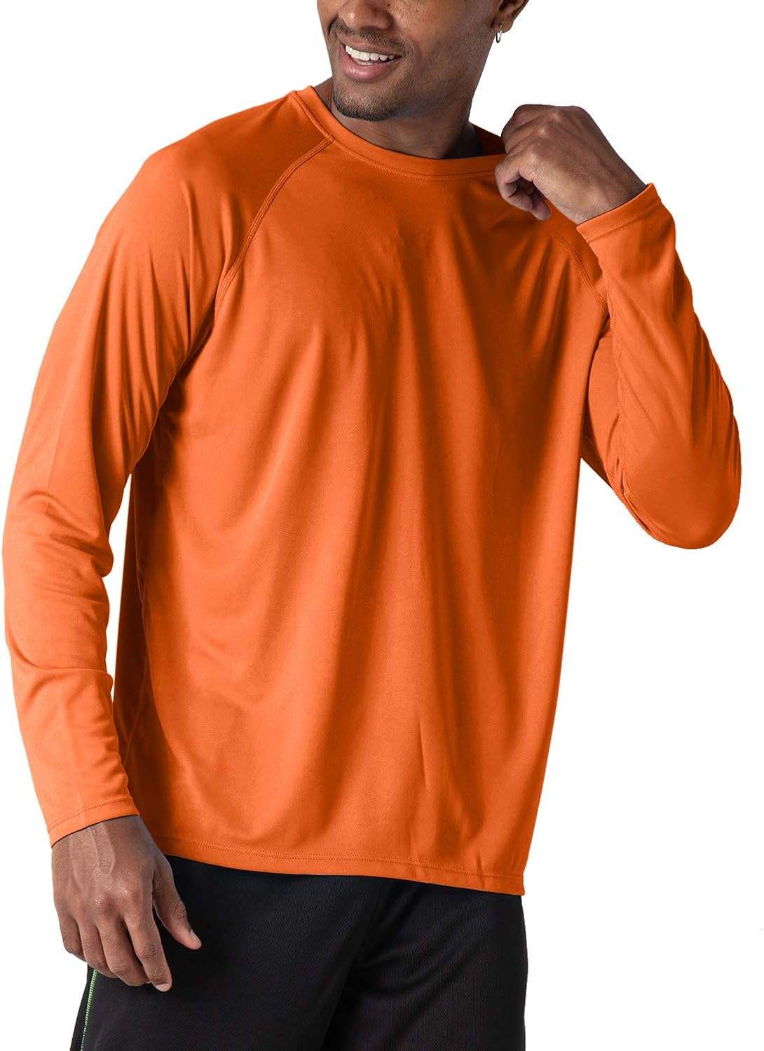 KEFITEVD Men's UPF 50+ UV Sun Protection Performance Long Sleeve T-Shirt Workout Quick Dry Rashguard: Clothing