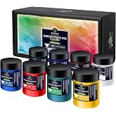 Screen Printing Ink, 8 Colors(4 oz), Chalk Paste Paint for Silk Screen | For Fabric, Shirts, DIY| 8 Colors x 4 fl oz(120ml)| Brilliant Colors| Safety Material| Professional Quality| Odorless