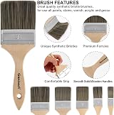 Genixart Double Thick 3in Chip Brush 75mm Wood Handle for Stain Varnish Paint view 4