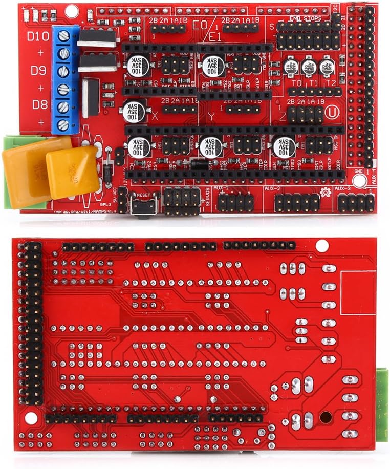 RAMPS 1.4 Controller + board + 5pcs Soldered A4988 Stepper Motor Drivers + 5pcs Heat Sinks + 19pcs Jumpers with USB Cable For RepRap Printer Kit - Image 3