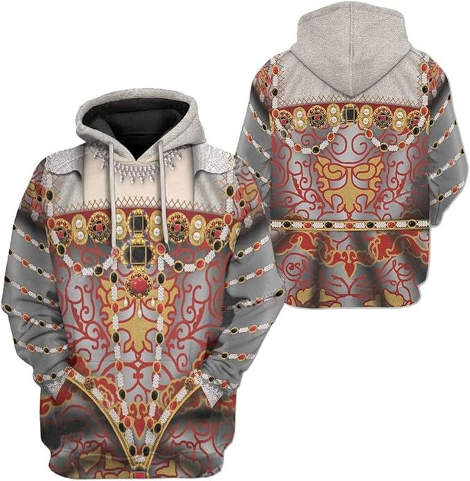 Women's Colonial Costume Hoodies, Anne of Cleves/Catherine the Great 3D Print Historical Figure