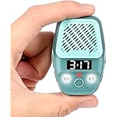 Soundsark STAR1 Wearable Bluetooth Speaker, Clip-on Waterproof Speaker with LED Lighting & Clock Display, Built-in Microphone, Magnetic Design for Calls & Music (Blue)