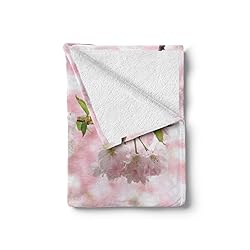 Ambesonne Flower Soft Flannel Fleece Throw
