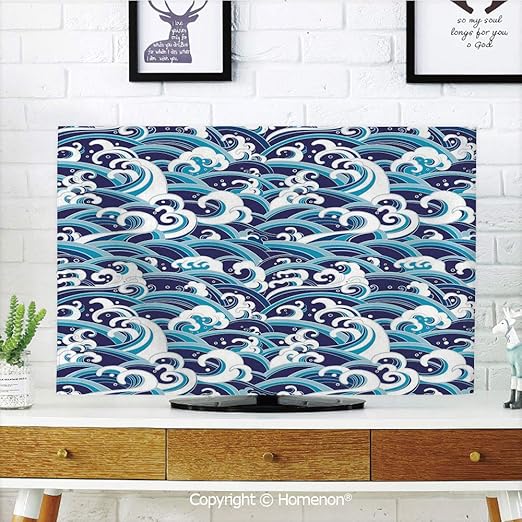  Homenon Japanese Wave Indoor Pop Tv Dust Cover
