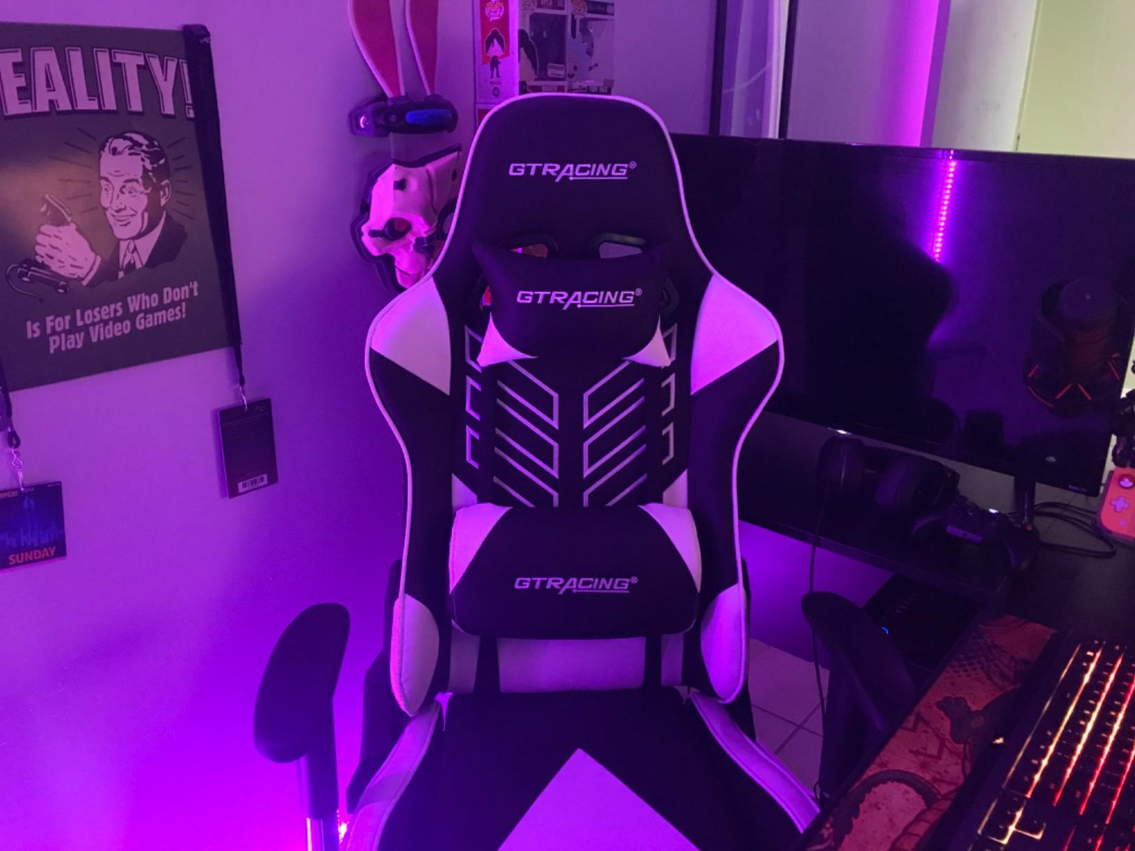 30/mo Finance GTPLAYER Gaming Chair with Bluetooth Speakers and