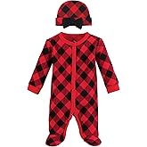 Hudson Baby Unisex Baby Thermal Preemie Sleep and Play and Cap