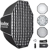 Godox UL 90cm Quick Release Softbox Bowens Mount, Honeycomb Grid Octabox | Foldable 35" Octagonal Soft Box Fast Setup for Studio Photgraphy Video Light Diffusers SK400II MS300 DP400III AD600BM