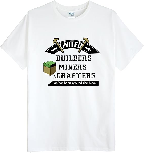 Amazon Co Jp ゴジラ千 Godzillasenn メンズｔシャツ マインクラフト おもしろゲームｔシャツ ロゴプリント ホワイト M 服 ファッション小物