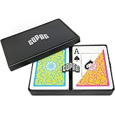 Copag 1546 Neoteric Design 100% Plastic Playing Cards, Poker Size (Standard) Yellow/Pink/Blue Double Deck Set (Jumbo Index)