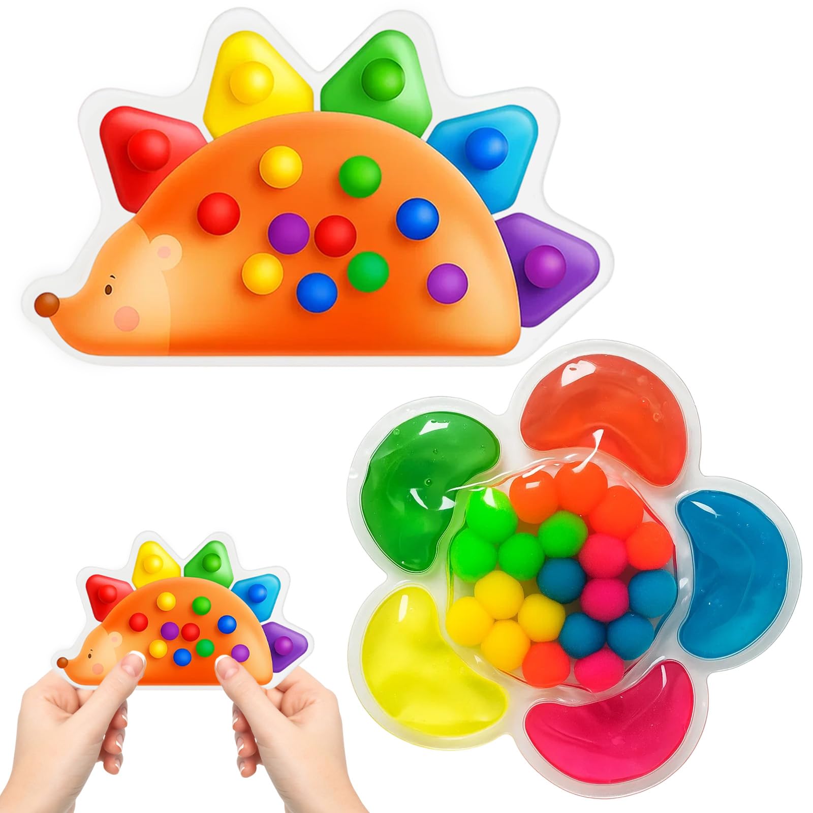 DtgEcd 2 Pcs Colour Sorting Sensory Toy, Colour Sorting Toys For Toddlers, Fidget Toys For Kids, For Autism Fine Motor Skills Toys Age 3 4 5 Boys Color Match Toys Gifts For Boys Montessori Toys