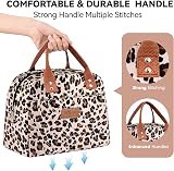 HOMESPON Insulated Lunch Bag Leopard Pattern Large Capacity 29x21x16.5 cm view 3
