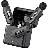 BOYA BY-V30 Wireless Lavalier Microphone,USB Type-C Mini Laple Mics for iPhone16,Android Smartphone,36H Battery,Noise Reduction,328FT Range Clip-on Condenser Mic for YouTube Interview TikTok